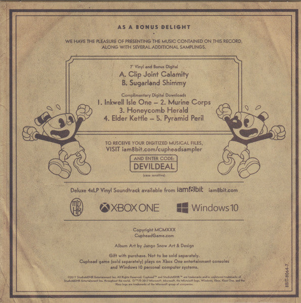 Kristofer Maddigan And The Cuphead Jazz Orchestra : Selections From Cuphead "Don't Deal With The Devil" Original Soundtrack (7", Promo, Smplr)