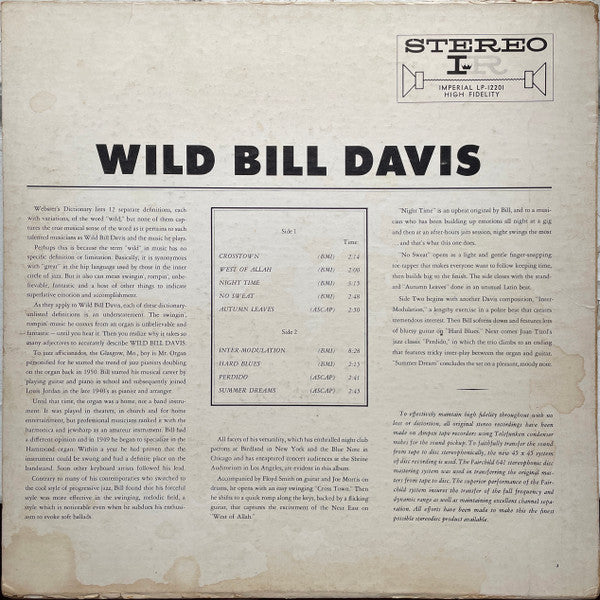 Wild Bill Davis : Wild Wild Wild Wild Wild Wild Wild Wild Wild Wild (LP)