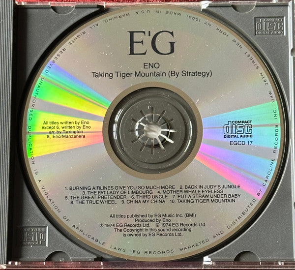 Eno* : Taking Tiger Mountain (By Strategy) (CD, Album, RE)