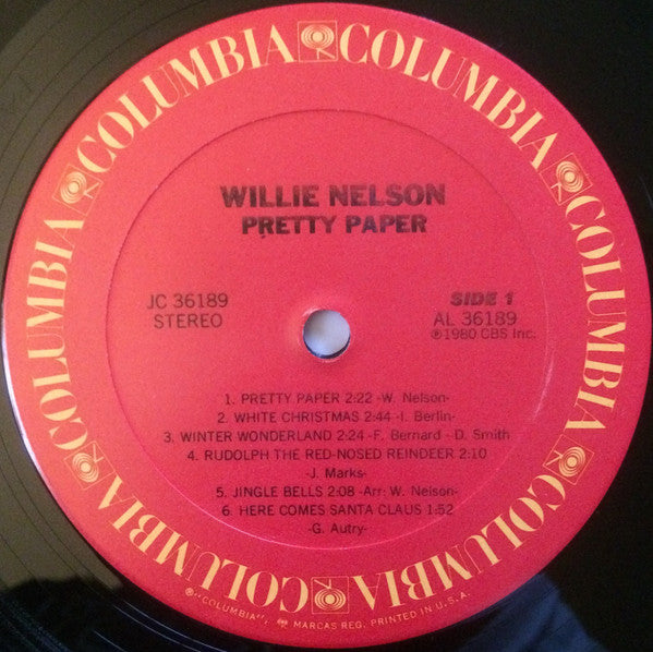 Willie Nelson : Pretty Paper (LP, Album, Emb)