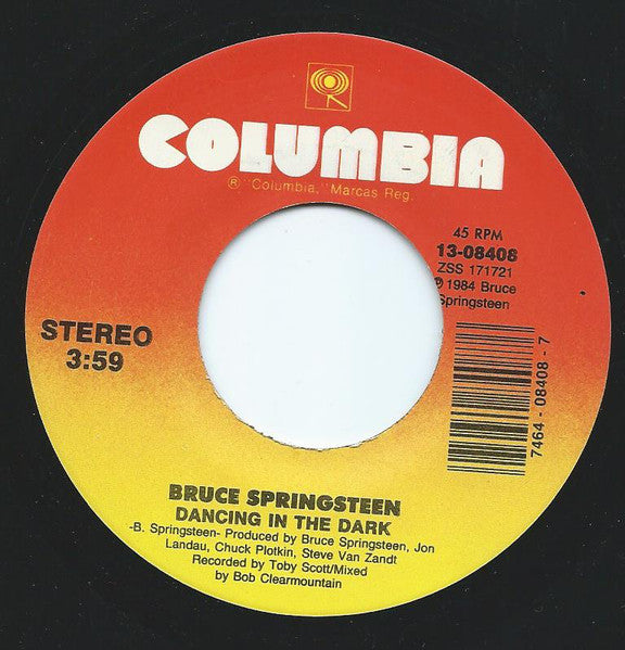 Bruce Springsteen : Dancing In The Dark / Pink Cadillac (7", RE)