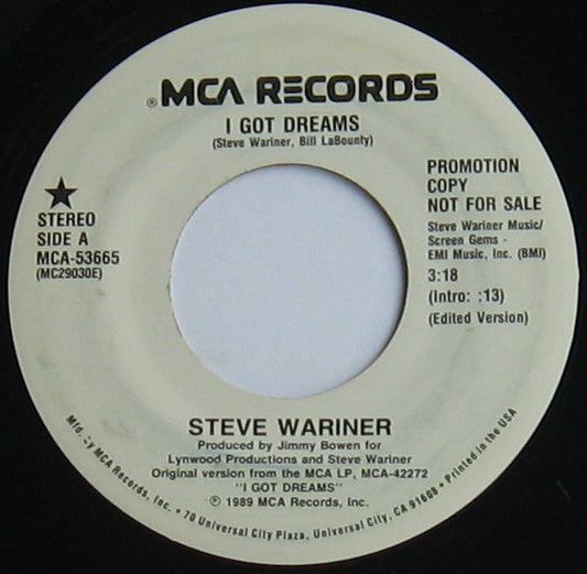 Steve Wariner : I Got Dreams (7", Promo)