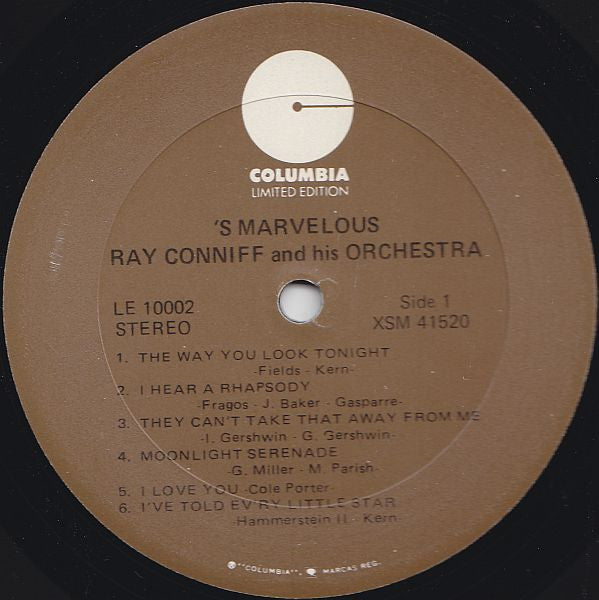 Ray Conniff And His Orchestra* : 'S Marvelous (LP, Album, RE)