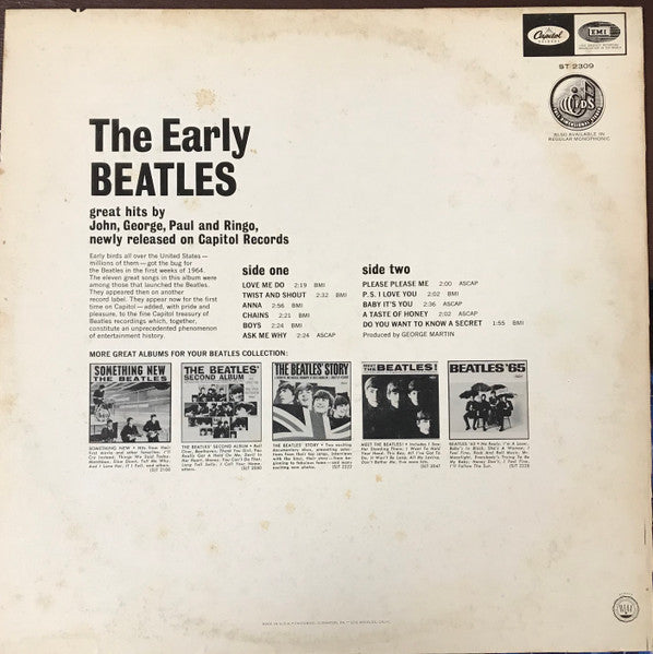 The Beatles : The Early Beatles (LP, Album, Comp, RP, Jac)