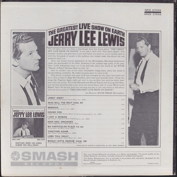 Jerry Lee Lewis : The Greatest Live Show On Earth (LP, Album)