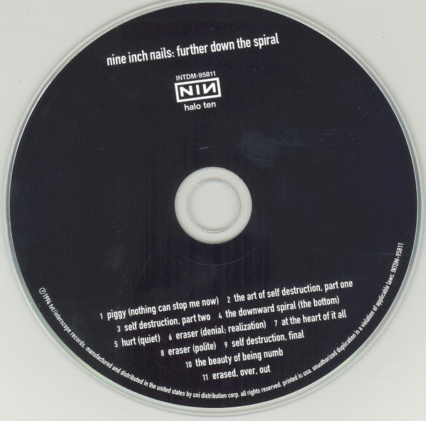 Nine Inch Nails : Further Down The Spiral (CD, Album)