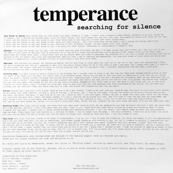Temperance (2) : Searching For Silence (LP, Album, RE)