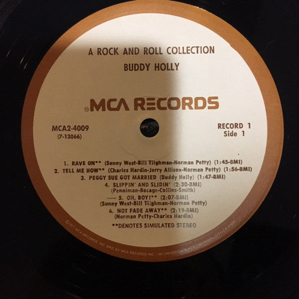 Buddy Holly : A Rock & Roll Collection (2xLP, Comp, RE, Pin)