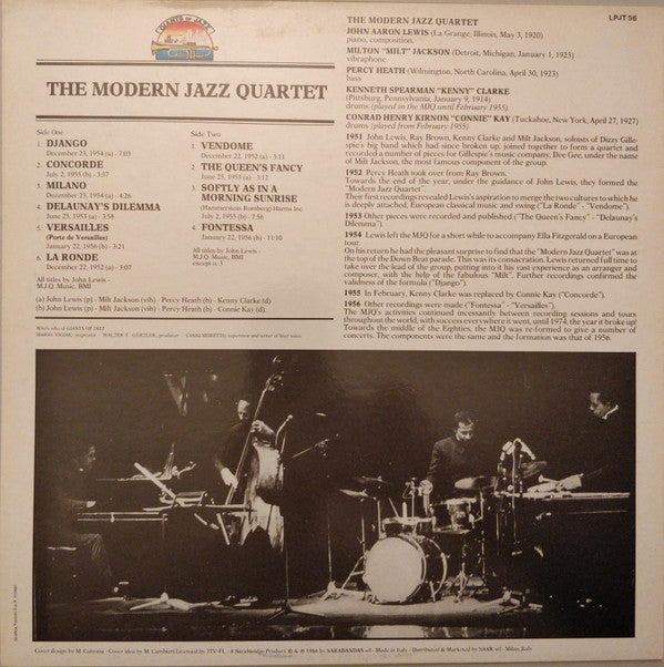 The Modern Jazz Quartet : The Modern Jazz Quartet (LP, Comp)