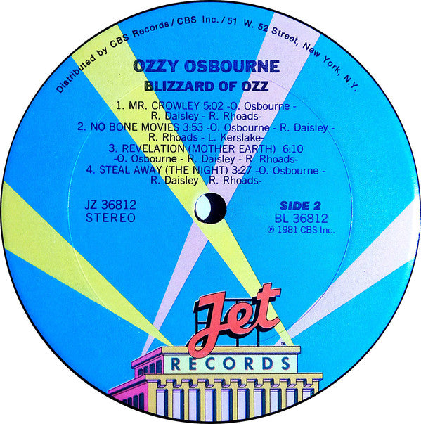 Ozzy Osbourne : Blizzard Of Ozz (LP, Album, Pit)