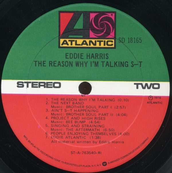 Eddie Harris : The Reason Why I'm Talking S--t (LP, Album, RI)