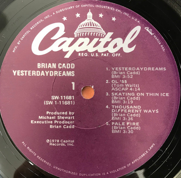 Brian Cadd : Yesterdaydreams (LP, Album, Los)