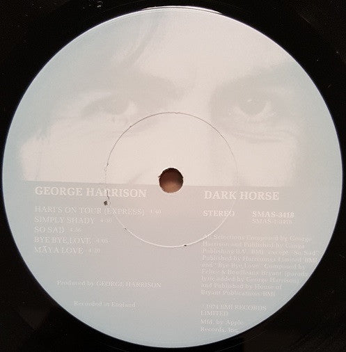 George Harrison : Dark Horse (LP, Album, L.A)