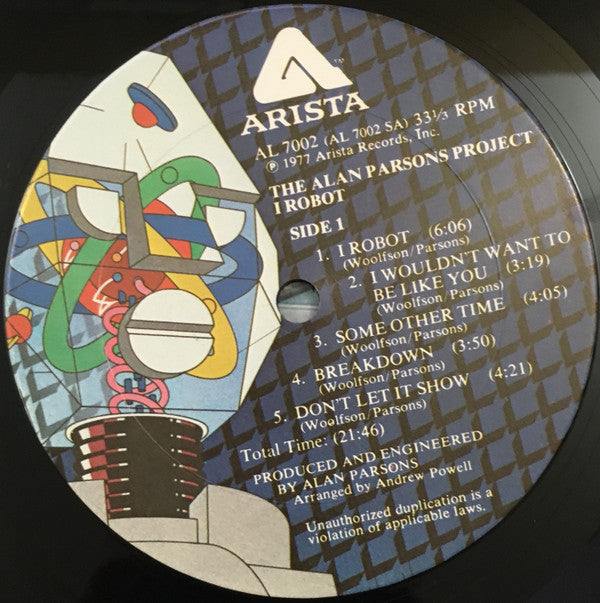 The Alan Parsons Project : I Robot (LP, Album, Gat)