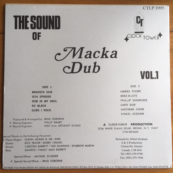 Clocktower Productions : The Sound Of Macka Dub Vol.1 (LP, RP)