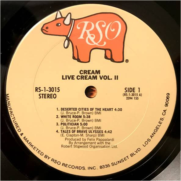 Cream (2) : Live Cream Vol. II (LP, Album, RE)