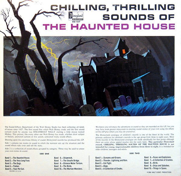 No Artist : Chilling, Thrilling Sounds Of The Haunted House (LP, Album, Mono)
