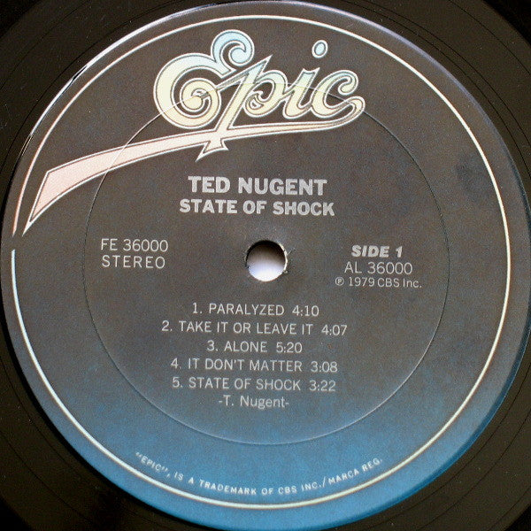 Ted Nugent : State Of Shock (LP, Album, Pit)