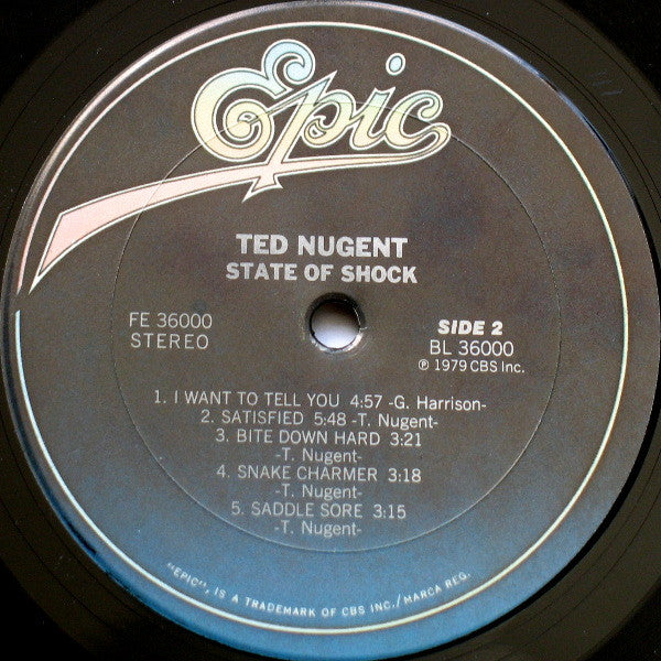 Ted Nugent : State Of Shock (LP, Album, Pit)