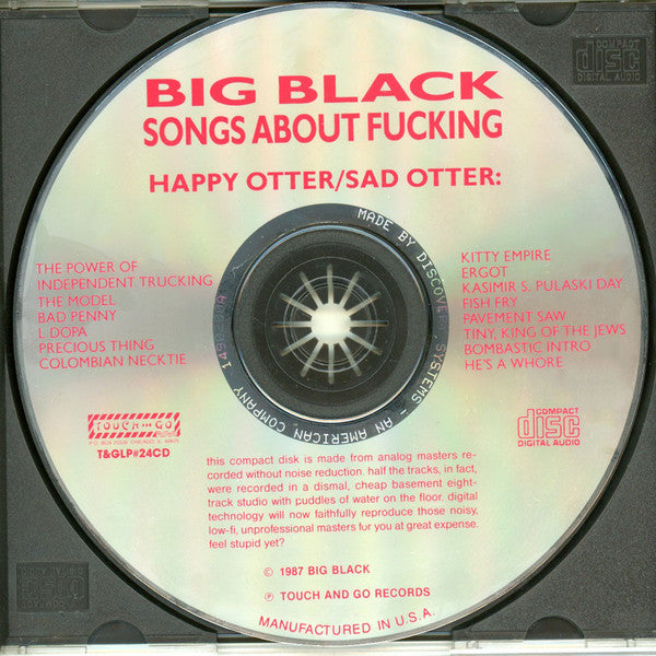 Big Black : Songs About Fucking (CD, Album, Dis)