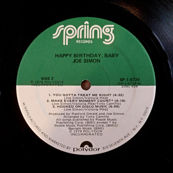 Joe Simon : Happy Birthday, Baby (LP, Album)