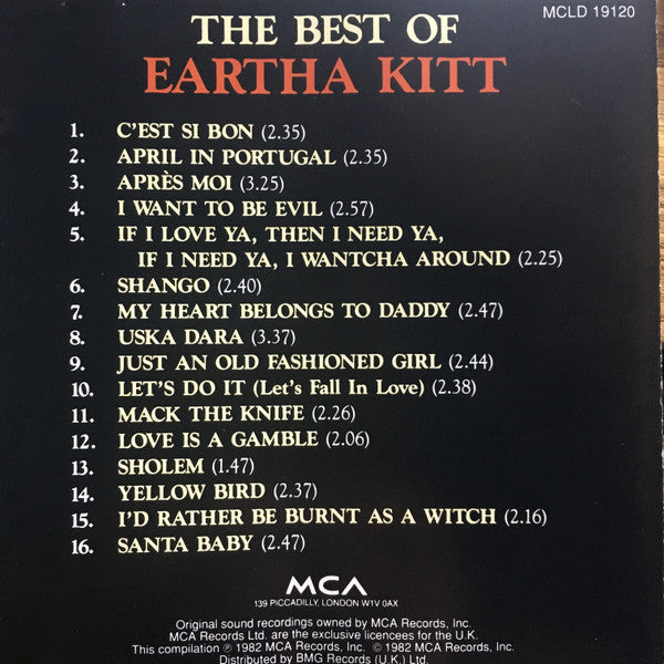 Eartha Kitt : The Best Of Eartha Kitt (CD, Comp, RE)