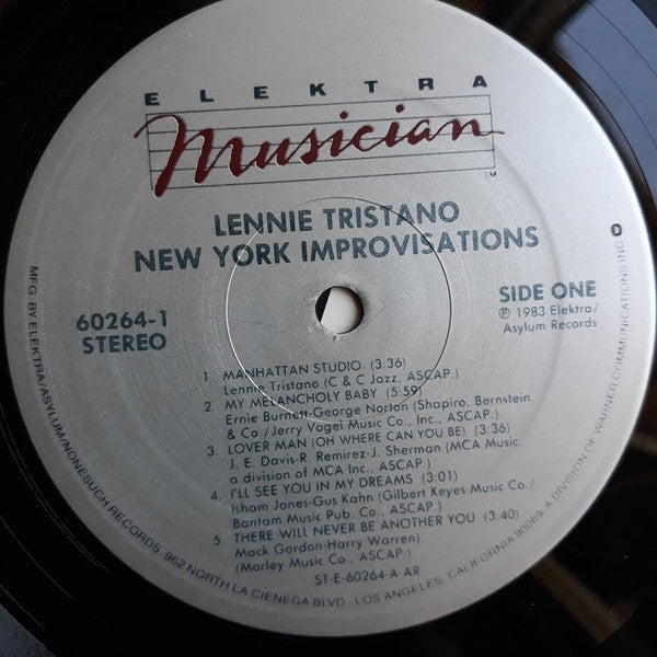 Lennie Tristano : New York Improvisations (LP, Album)