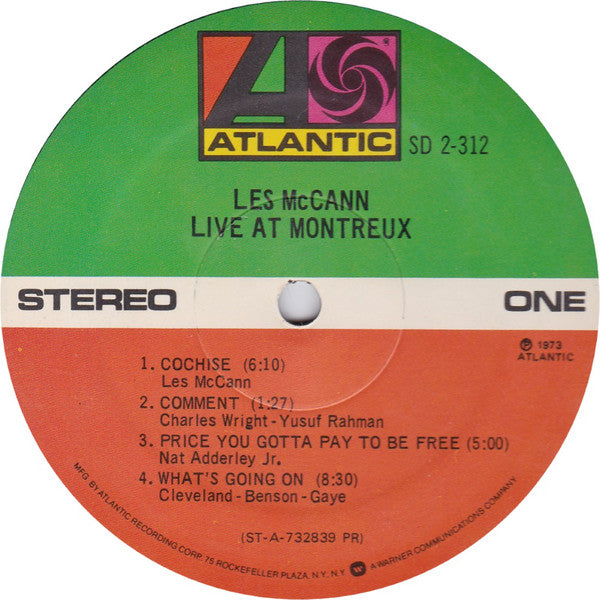 Les McCann : Live At Montreux (2xLP, Album, RE, PR)