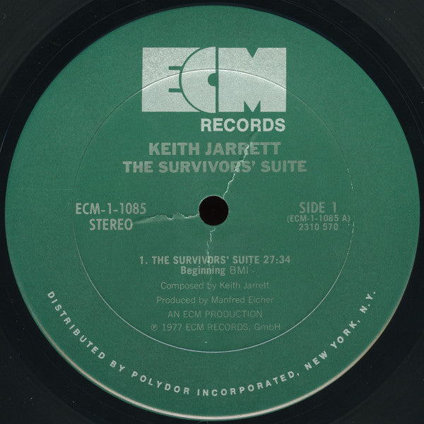 Keith Jarrett : The Survivors' Suite (LP, Album, Pit)