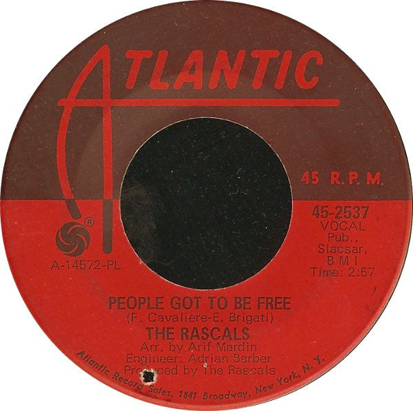 The Rascals : People Got To Be Free / My World (7", Single, PL )