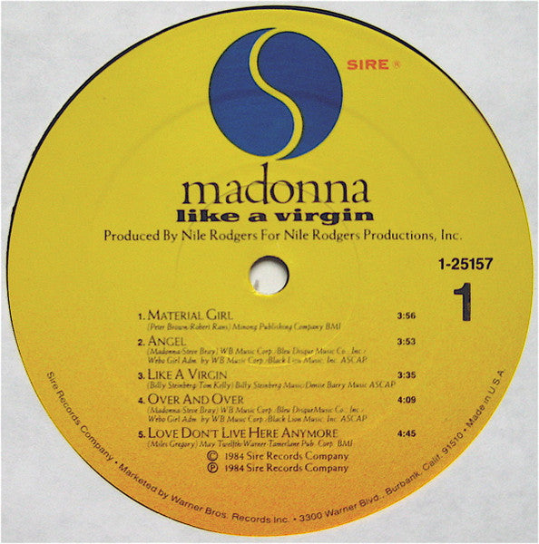 Madonna : Like A Virgin (LP, Album, Spe)