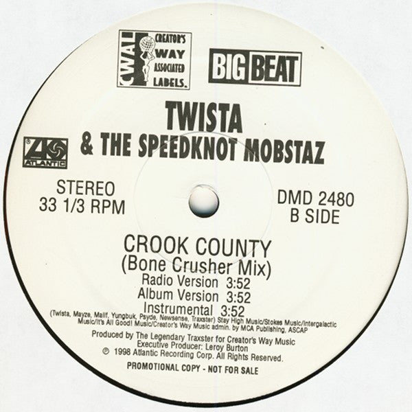 Twista & The Speedknot Mobstaz* : Mobstability / Crook County (Bone Crusher Mix) (12", Promo)