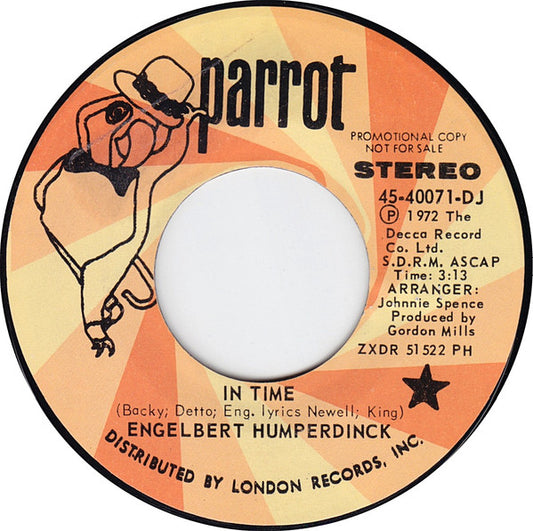 Engelbert Humperdinck : In Time (7", Single, Mono, Promo, Pre)