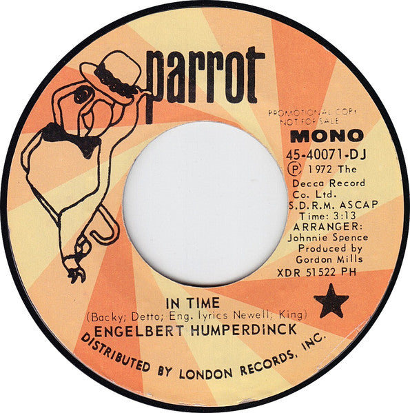 Engelbert Humperdinck : In Time (7", Single, Mono, Promo, Pre)