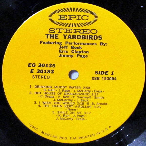 The Yardbirds : Featuring Performances By: Jeff Beck Eric Clapton Jimmy Page (2xLP, Album, Comp, Pit)