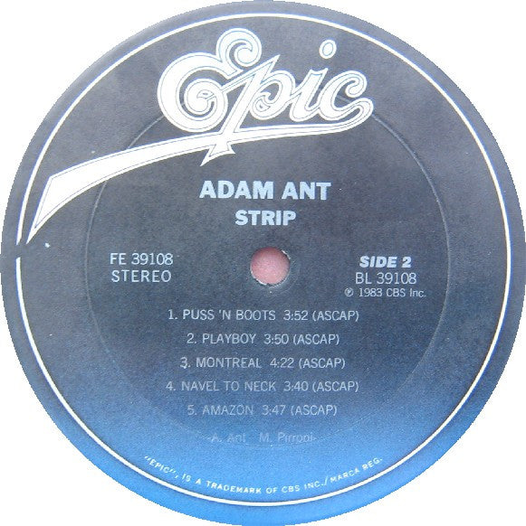 Adam Ant : Strip (LP, Album, Car)
