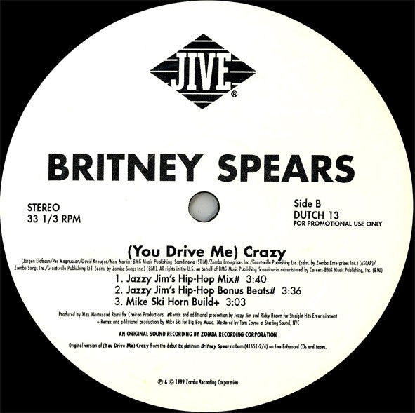 Britney Spears : (You Drive Me) Crazy (2x12", Promo)