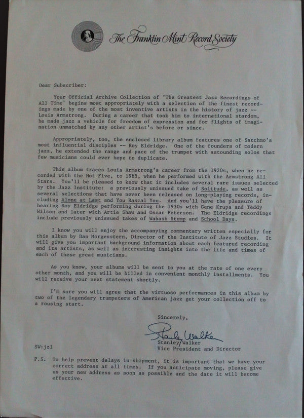 various : Louis Armstrong Roy Eldridge Jazz Masterpieces (Box, Red + 4xLP, Comp, Red)