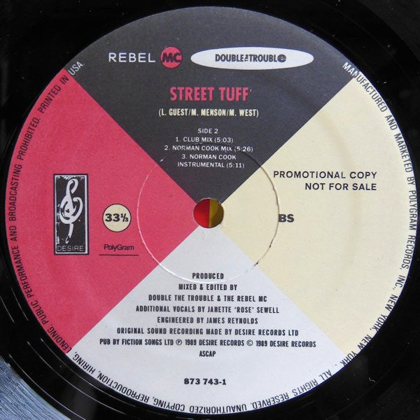 Rebel MC & Double The Trouble* : Street Tuff (12", Promo)