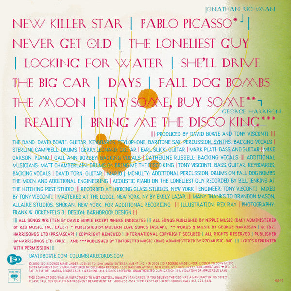 David Bowie : Reality (CD, Album)