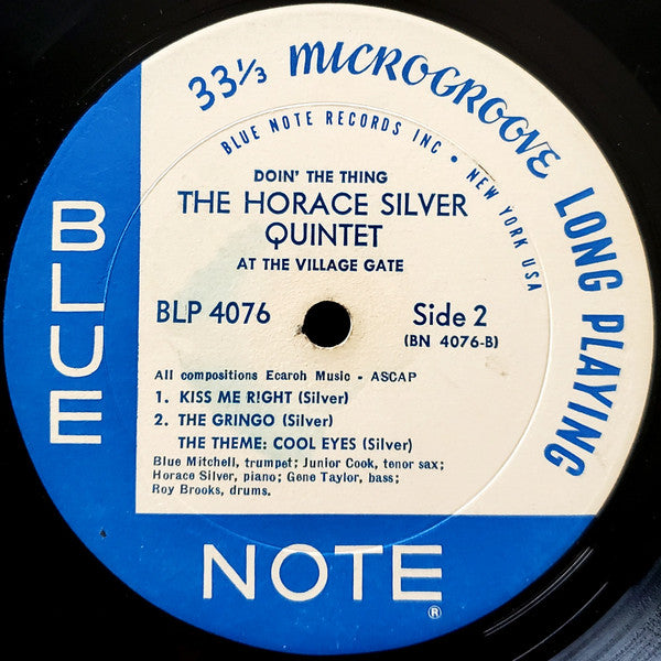 The Horace Silver Quintet : Doin' The Thing At The Village Gate (LP, Album, Mono, RP)