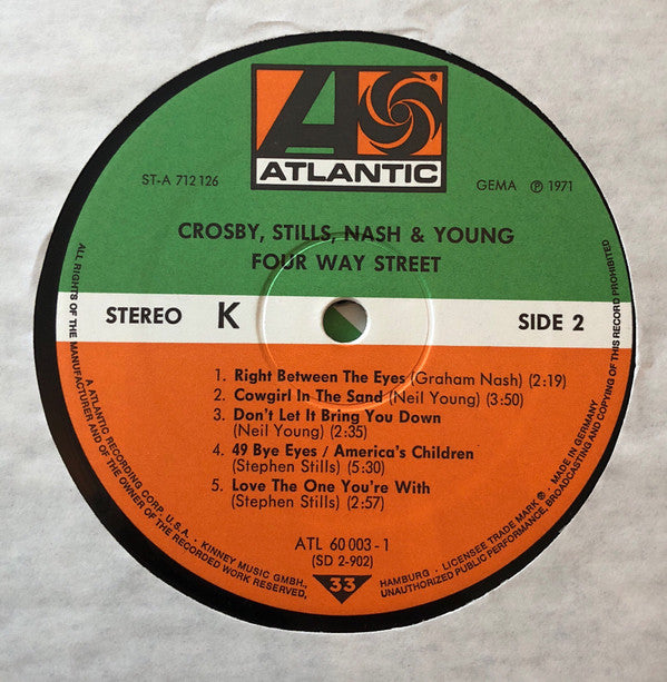 Crosby, Stills, Nash & Young : 4 Way Street (2xLP, Album, RE, Gat)