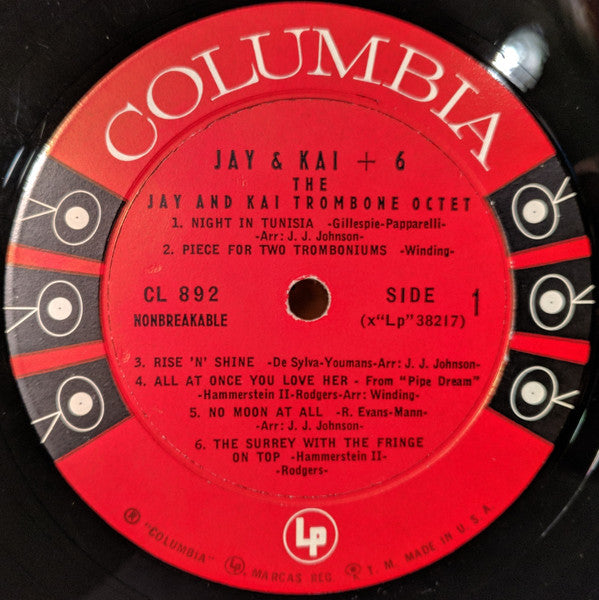 J.J. Johnson & Kai Winding : Jay & Kai + 6: The Jay And Kai Trombone Octet (LP, Album, Mono, Bri)