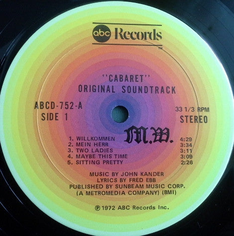 Ralph Burns : Cabaret / Original Sound Track Recording (LP, Album, RP, Ter)