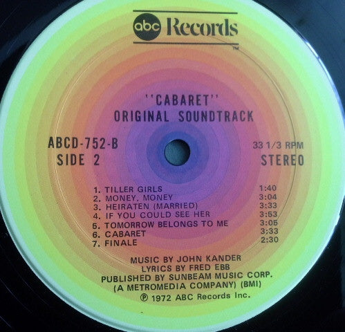 Ralph Burns : Cabaret / Original Sound Track Recording (LP, Album, RP, Ter)
