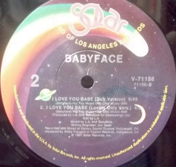 Babyface : I Love You Babe (12", Single)