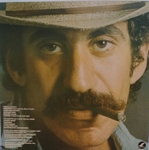 Jim Croce : Time In A Bottle, Jim Croce's Greatest Love Songs (LP, Comp, Ter)