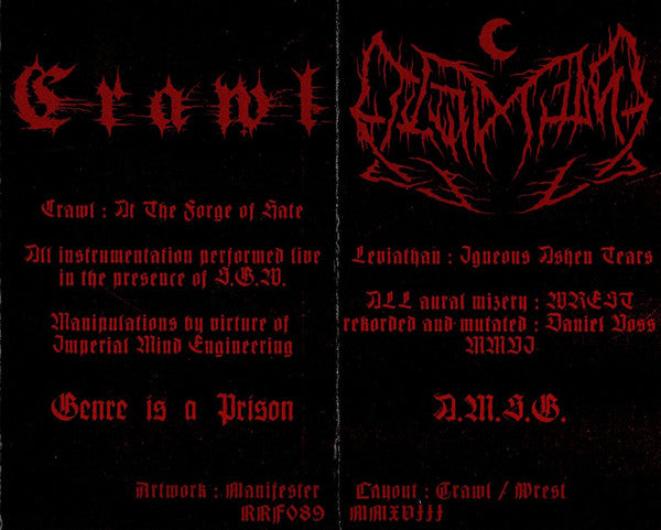 Crawl (7) / Leviathan (5) : Crawl / Lvthn (Cass, Album, Ltd)