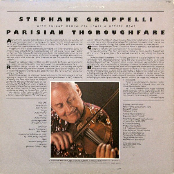 Stephane Grappelli* : Parisian Thoroughfare (LP, Album)