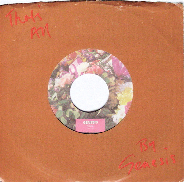 Genesis : That's All (7", Single, Spe)